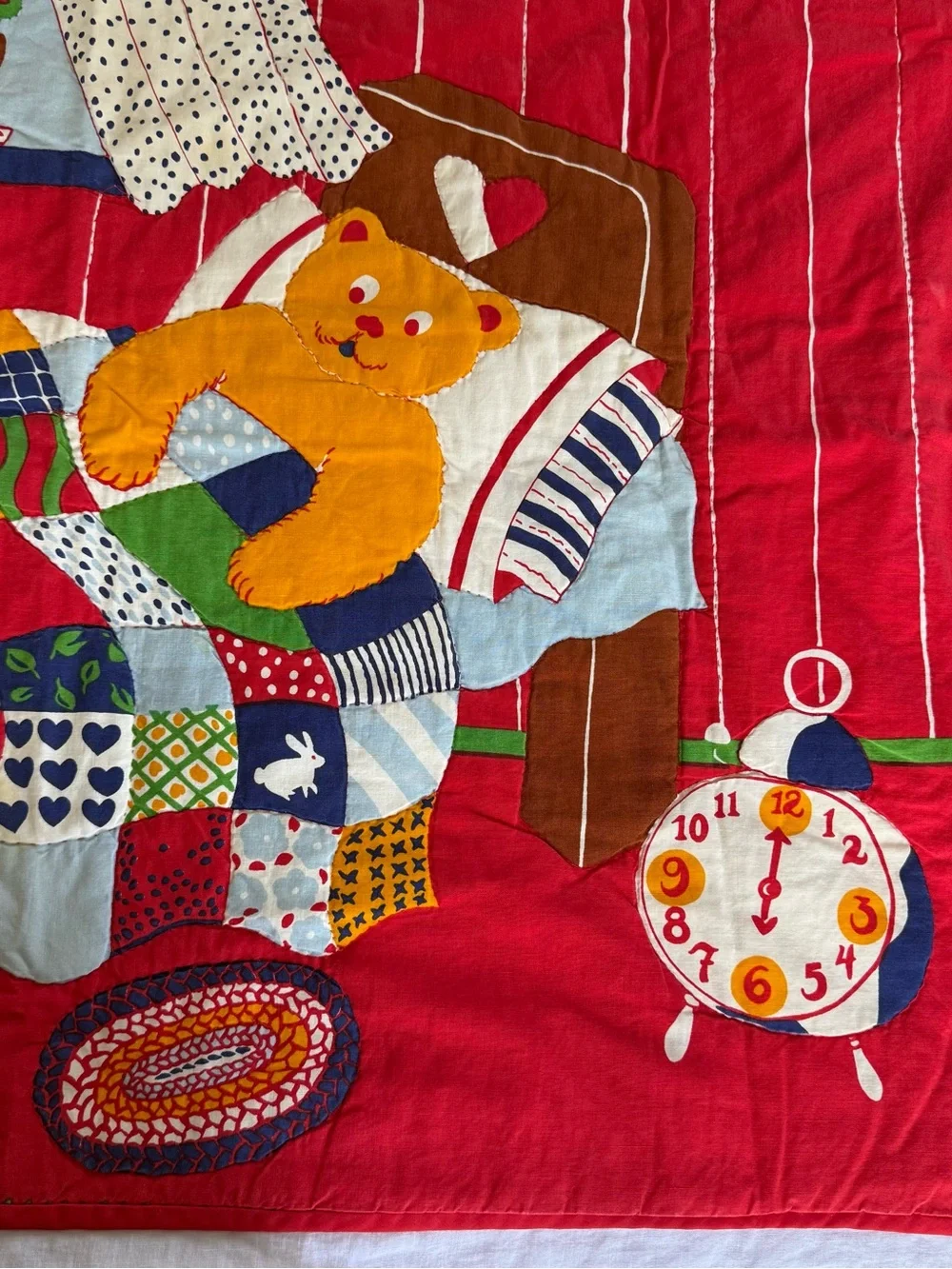Vintage Tampella Finland Wall Hanging Quilt 34x46 Florence Bert Folk Art Nursery